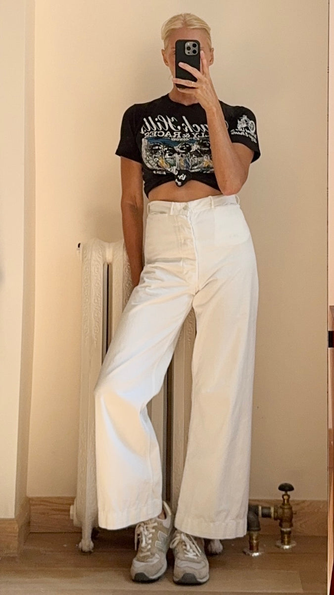 40's USN Sailor Wide Sillhouette Pants ウエスト 67cm