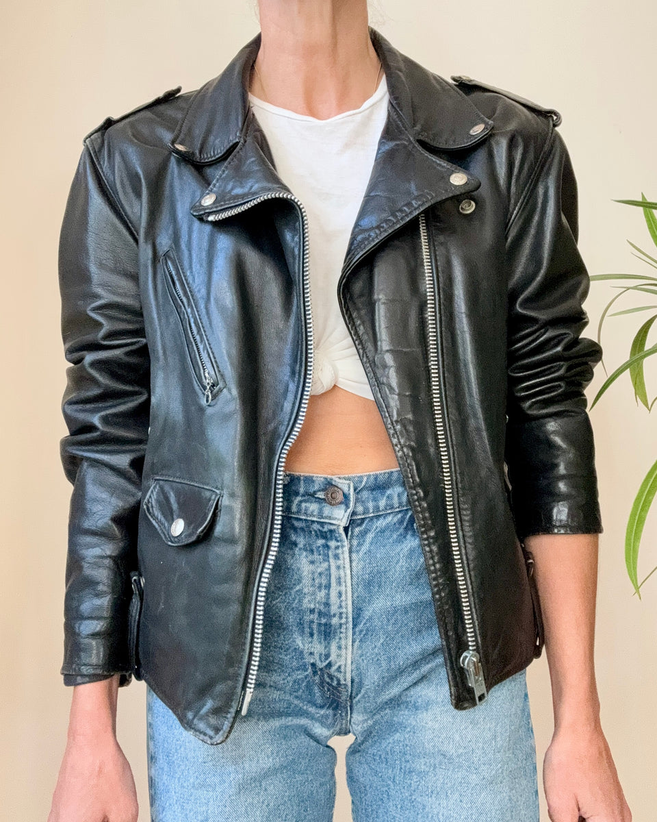 80's〜 schott Vintage Ladies 1980s Schott NYC Perfecto Motorcycle Jacket M