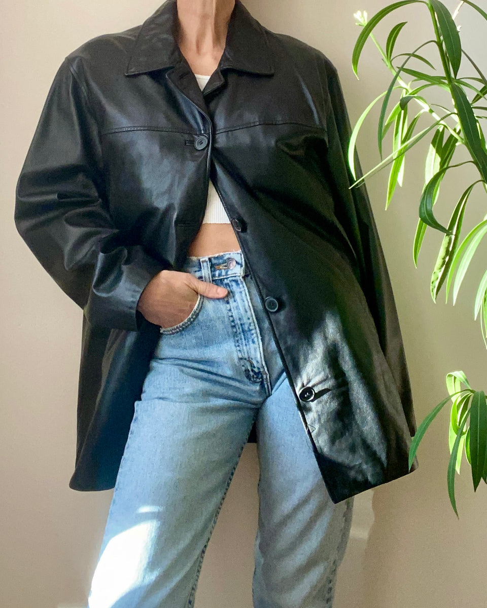 ジャケット・アウター DANIER leather jacket blouson type y2k Vintage Y2K Black Danier Leather Jacket (M) – Rebalance Vintage