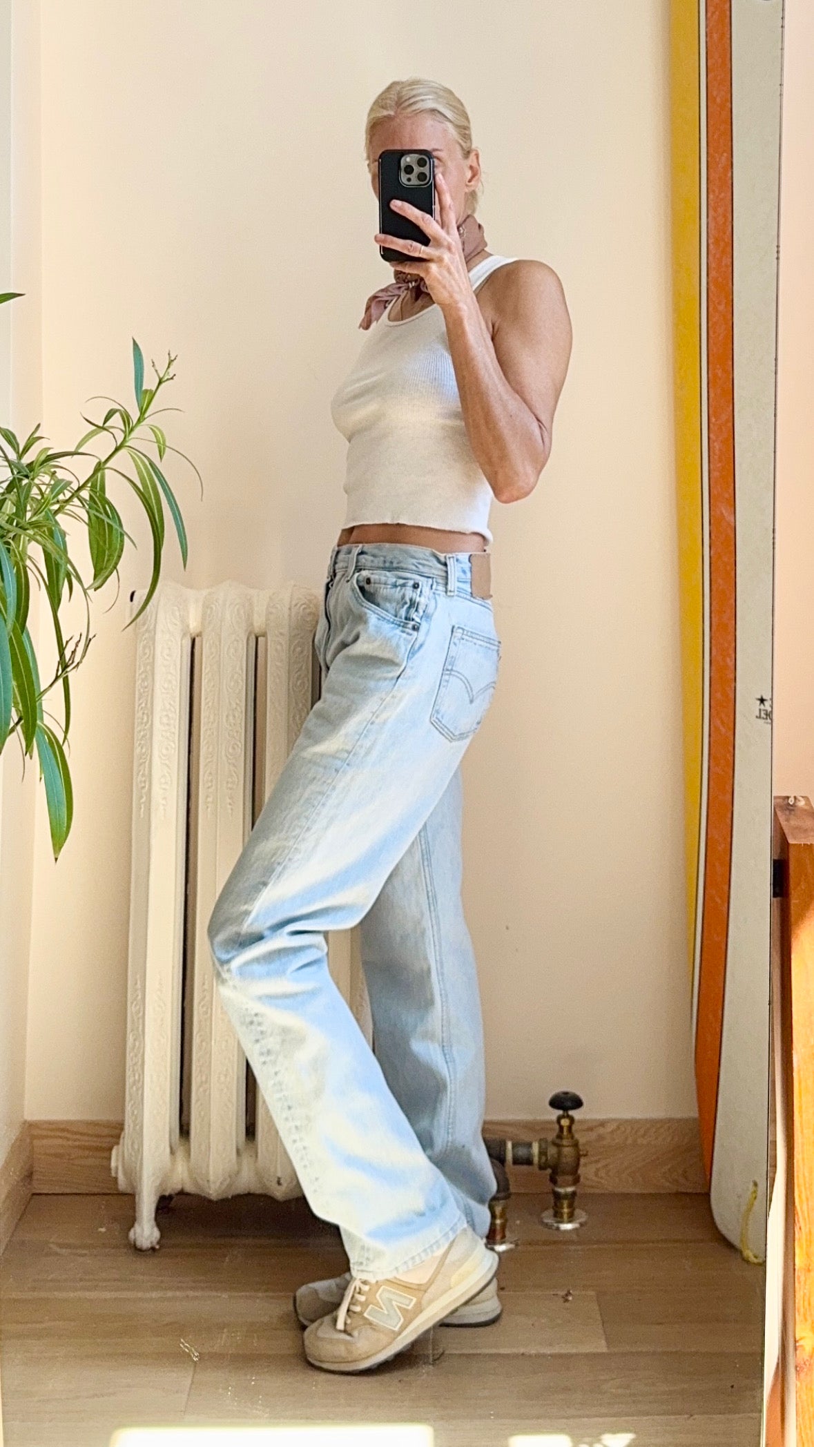 Vintage 90s Levis 501 Jeans Light Wash Straight Leg Made in USA size 32