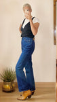 Vintage 1970s LEE Riders Made in USA Dark Wash Flare Jeans 31