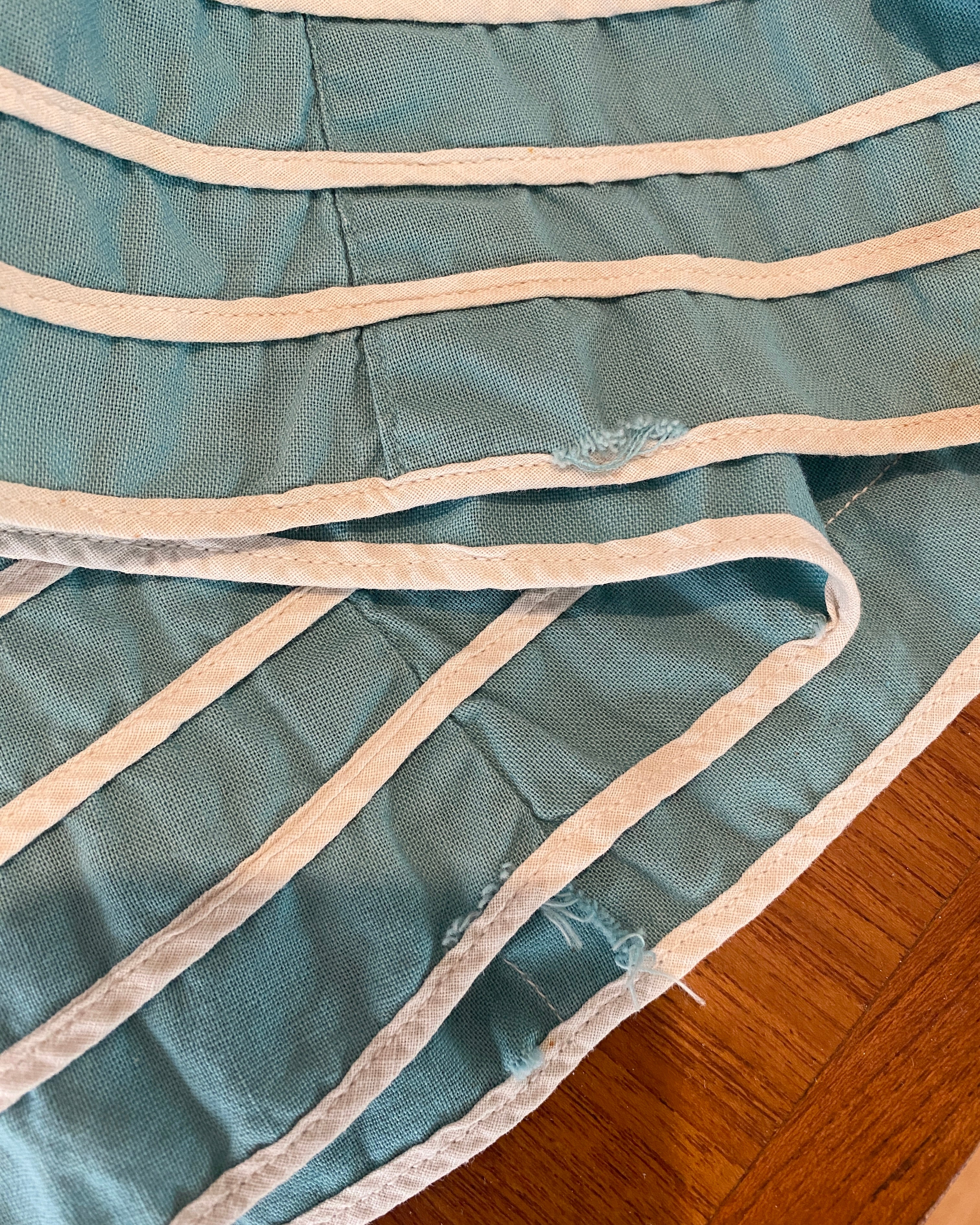 Vintage 1950s Seafoam Flare Playsuit Mini Dress M