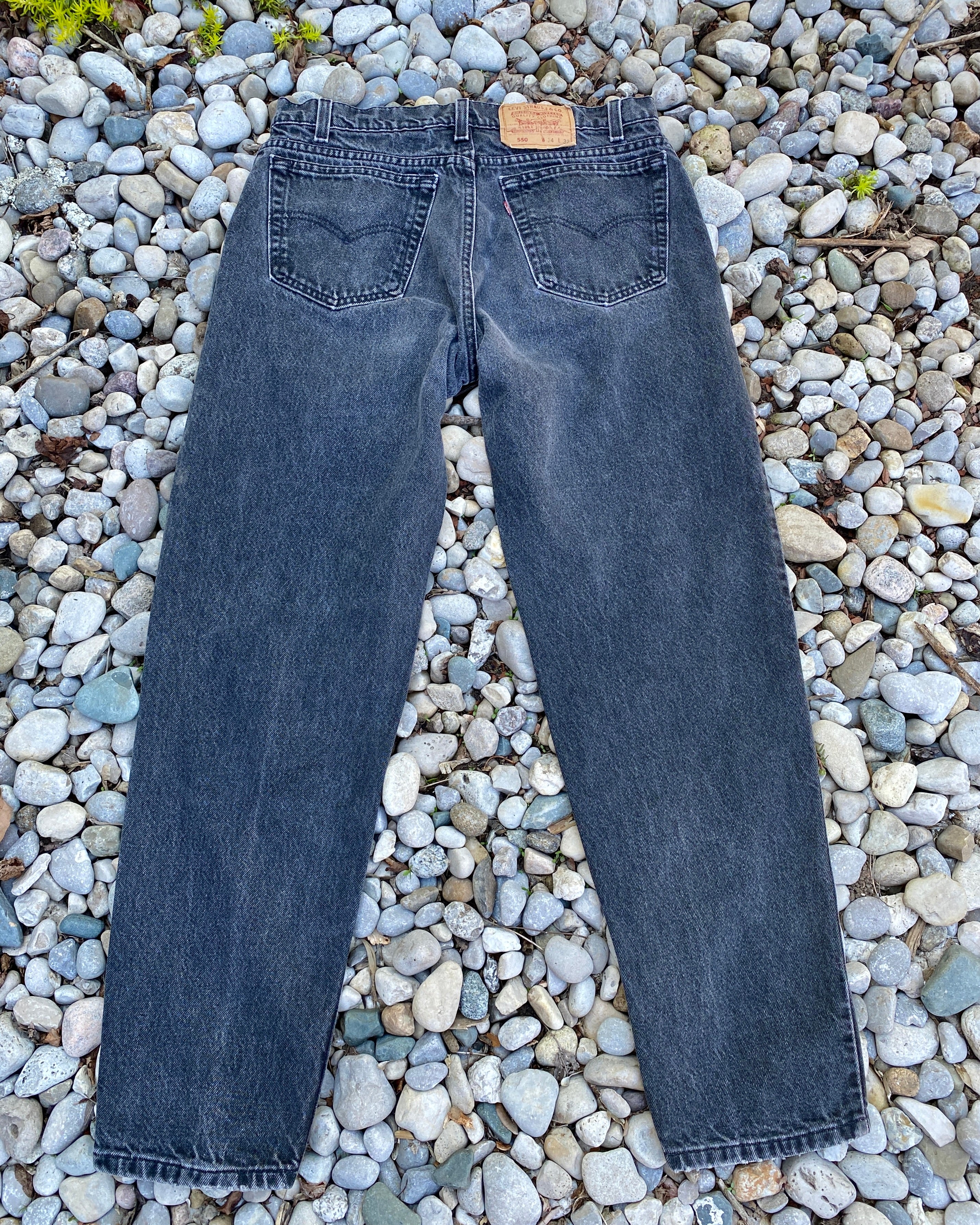 Vintage Levis 550 Black Wash Jeans size 32 Made in USA