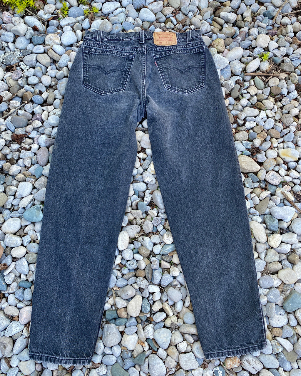 Vintage Levis 550 Black Wash Jeans size 32 Made in USA