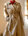 Vintage Classic Tan Trench Coat With Liner
