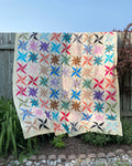 Vintage Swirling 8 Point Star Patchwork Quilt