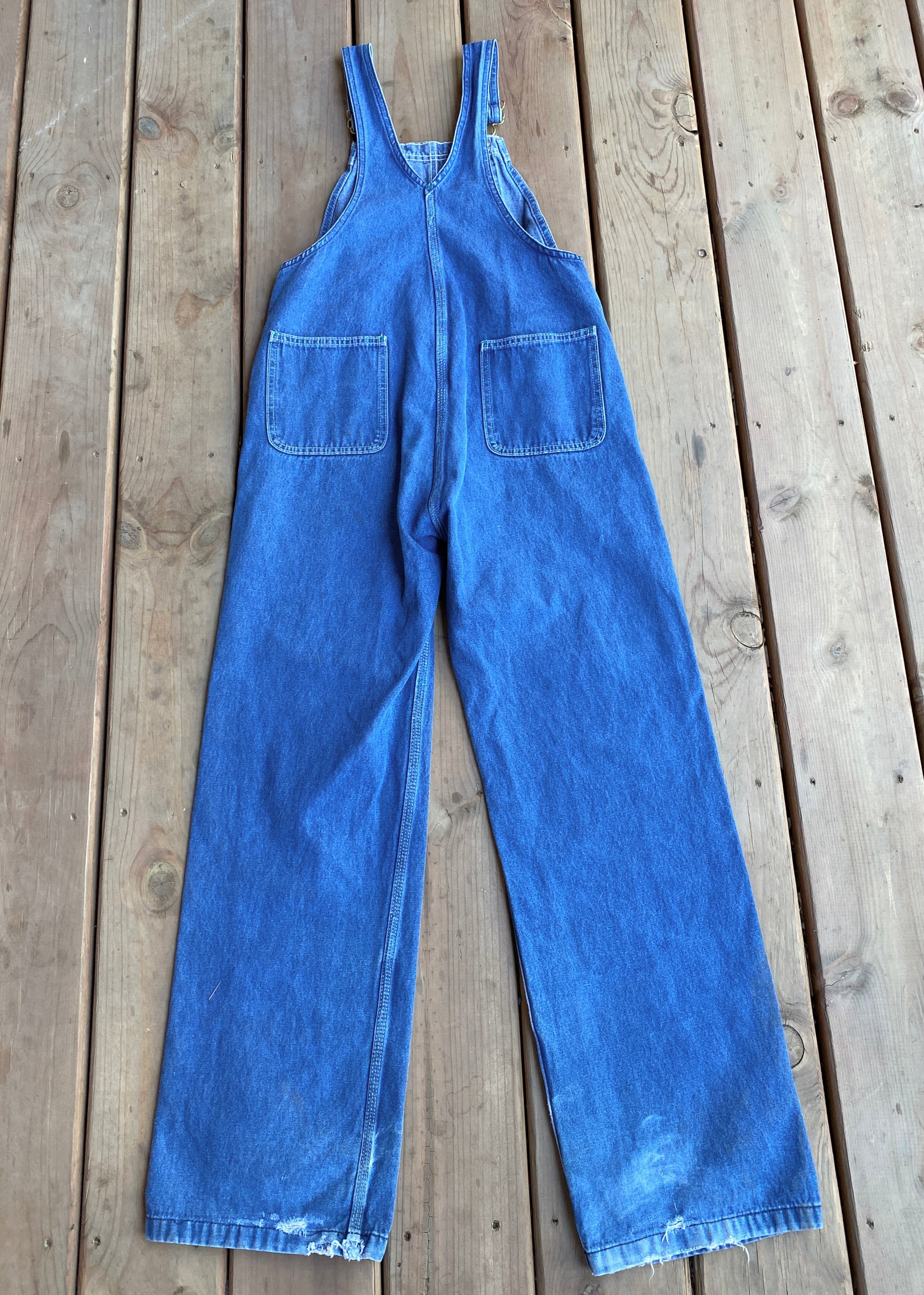 Vintage Y2K LIBERTY Blue Denim Bib Overalls Medium Wash Size S 20R