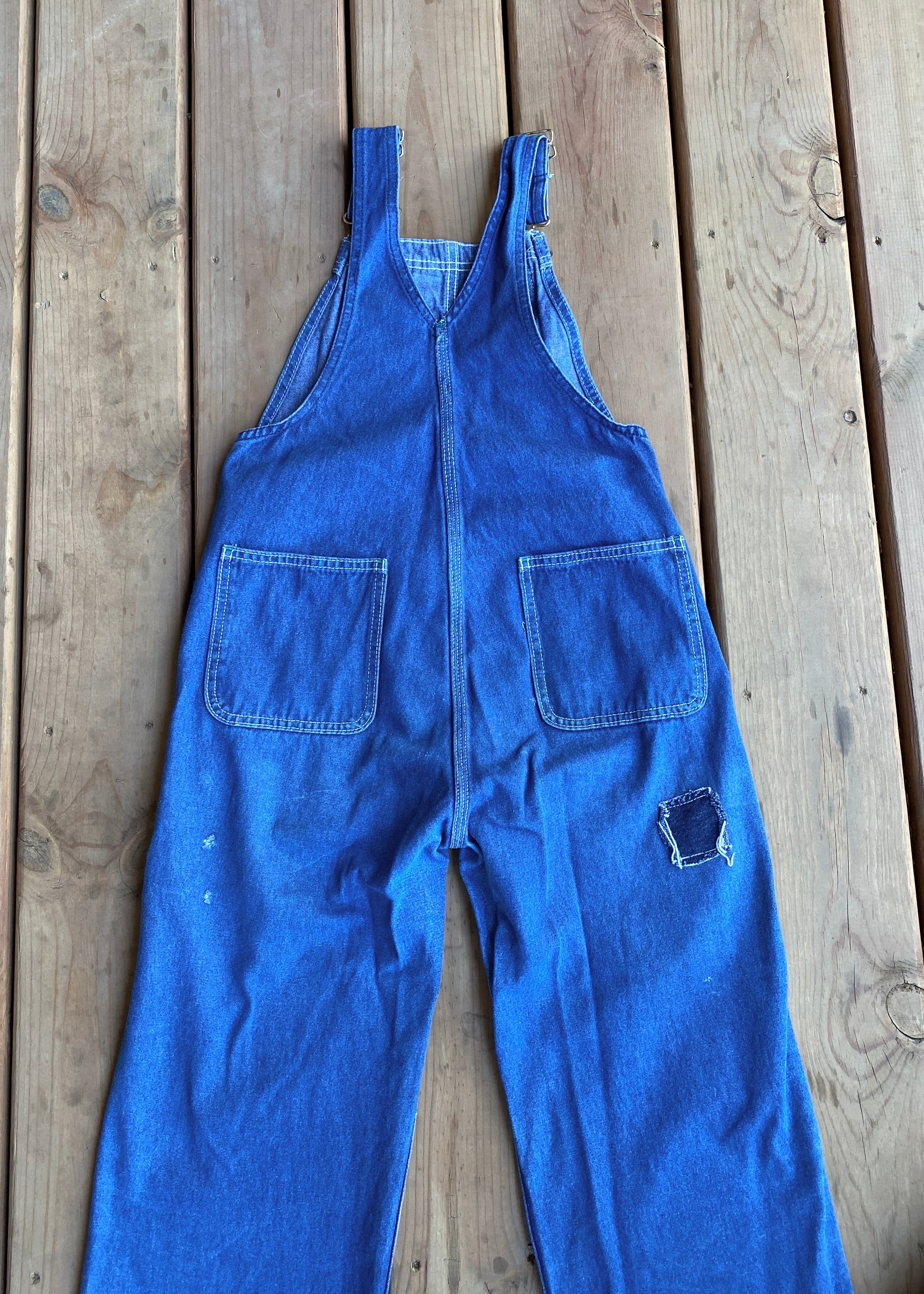 Vintage Y2K LIBERTY Blue Denim Bib Overalls Medium Wash Size XS 16R