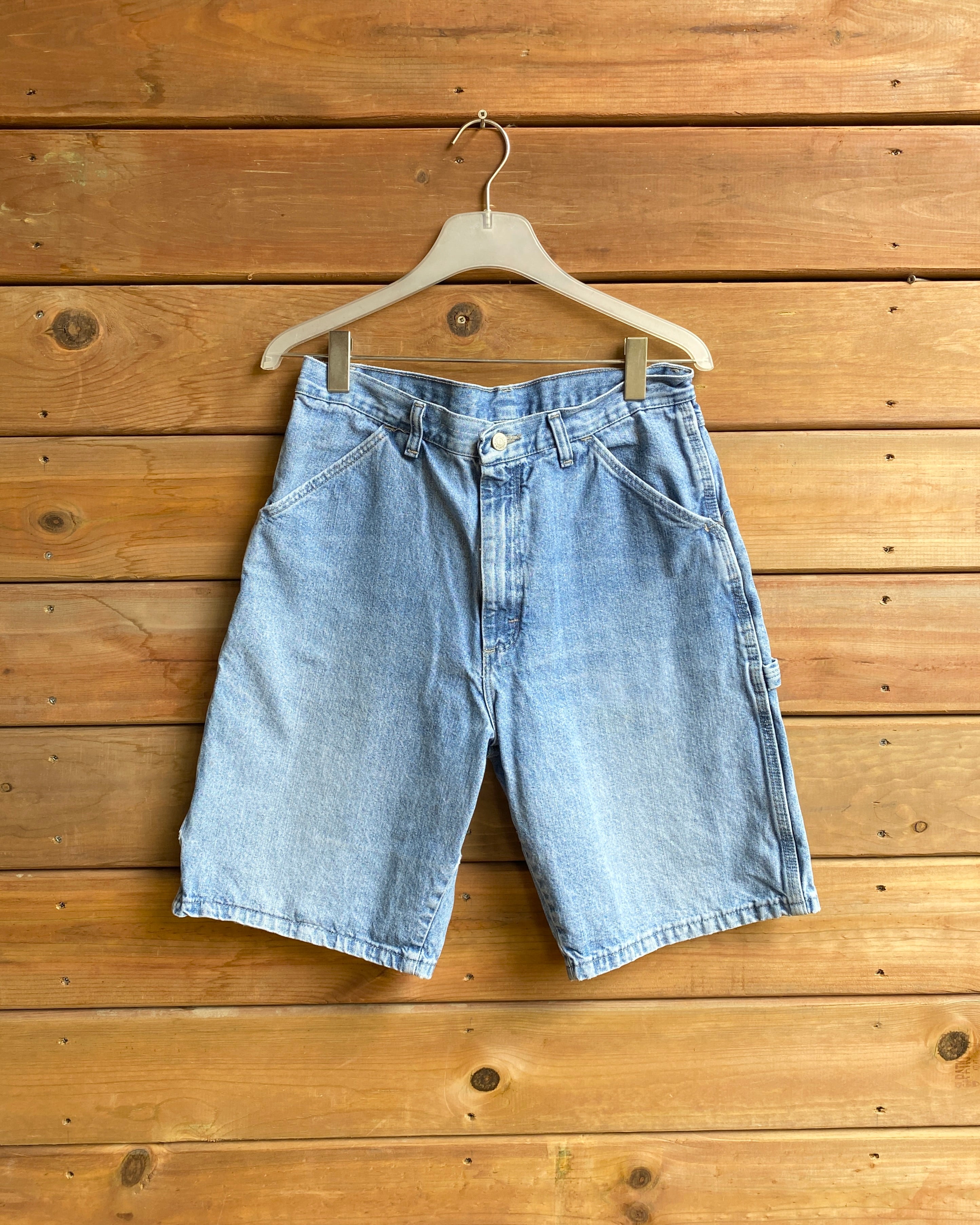 Vintage Y2K Wrangler Carpenter Hemmed Jean Shorts Medium Wash size 31