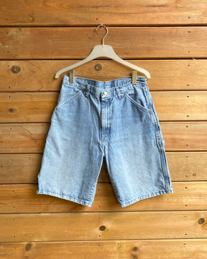 Vintage Y2K Wrangler Carpenter Hemmed Jean Shorts Medium Wash size 31
