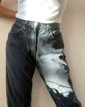 Vintage Levis 505 Black Wash Jeans size 31 Regular Fit