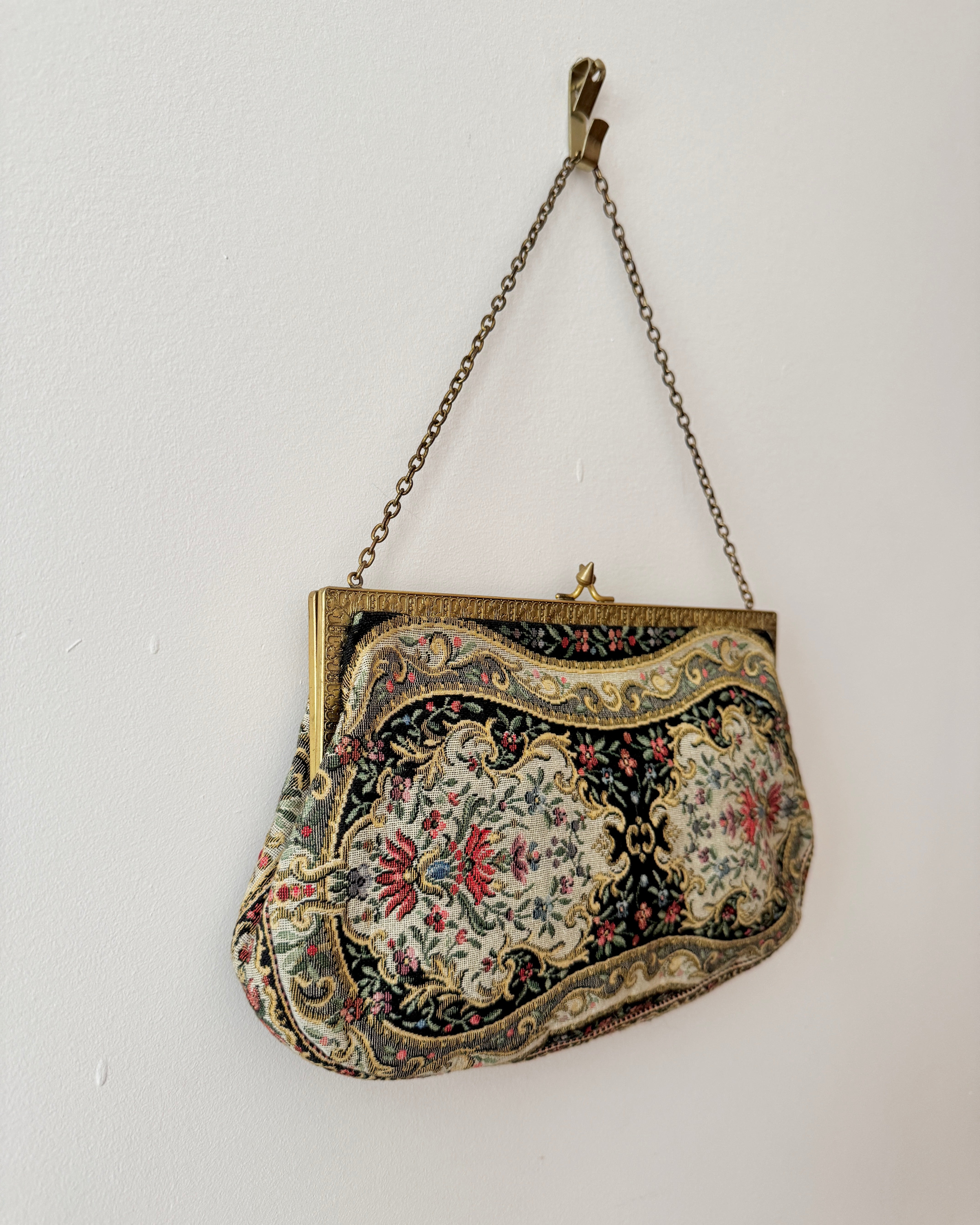 Vintage 1970s Dark Cherry Red Leather Shoulder Bag Handbag with Jean Pocket Design (Copy)