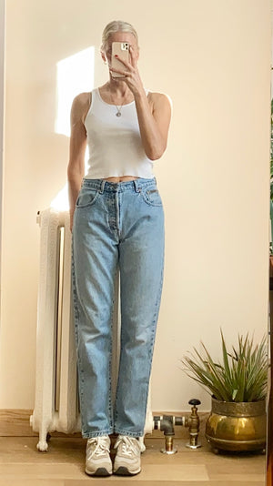 Vintage 1990s CALVIN KLEIN Made in USA Light Wash Relaxed Jeans 29 or 30