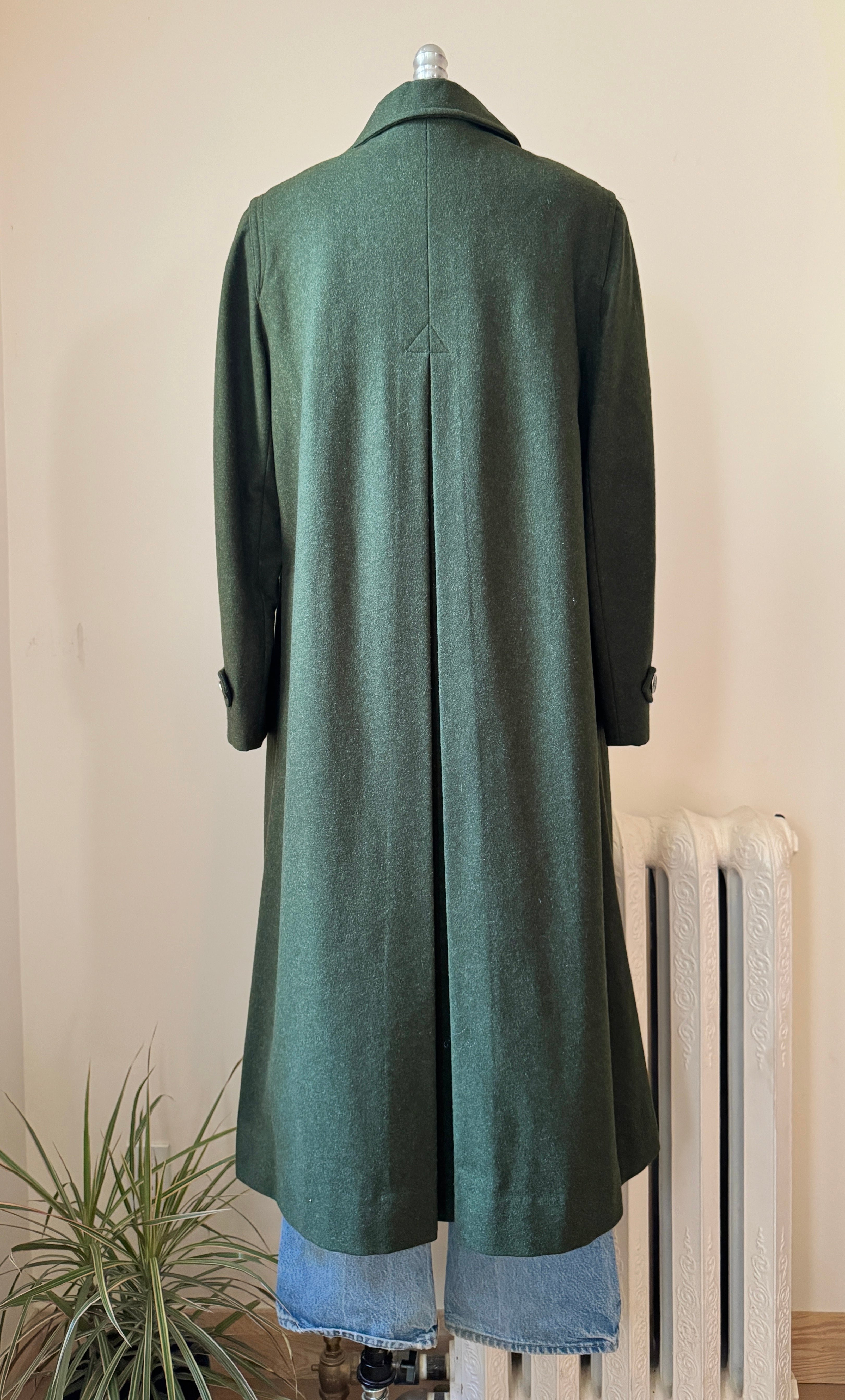 Vintage Trachten Tostmann Wool Forest Green Felted Coat by Wearer Innsbruck Tirol Traditional Clothing Made in Austria Size 40