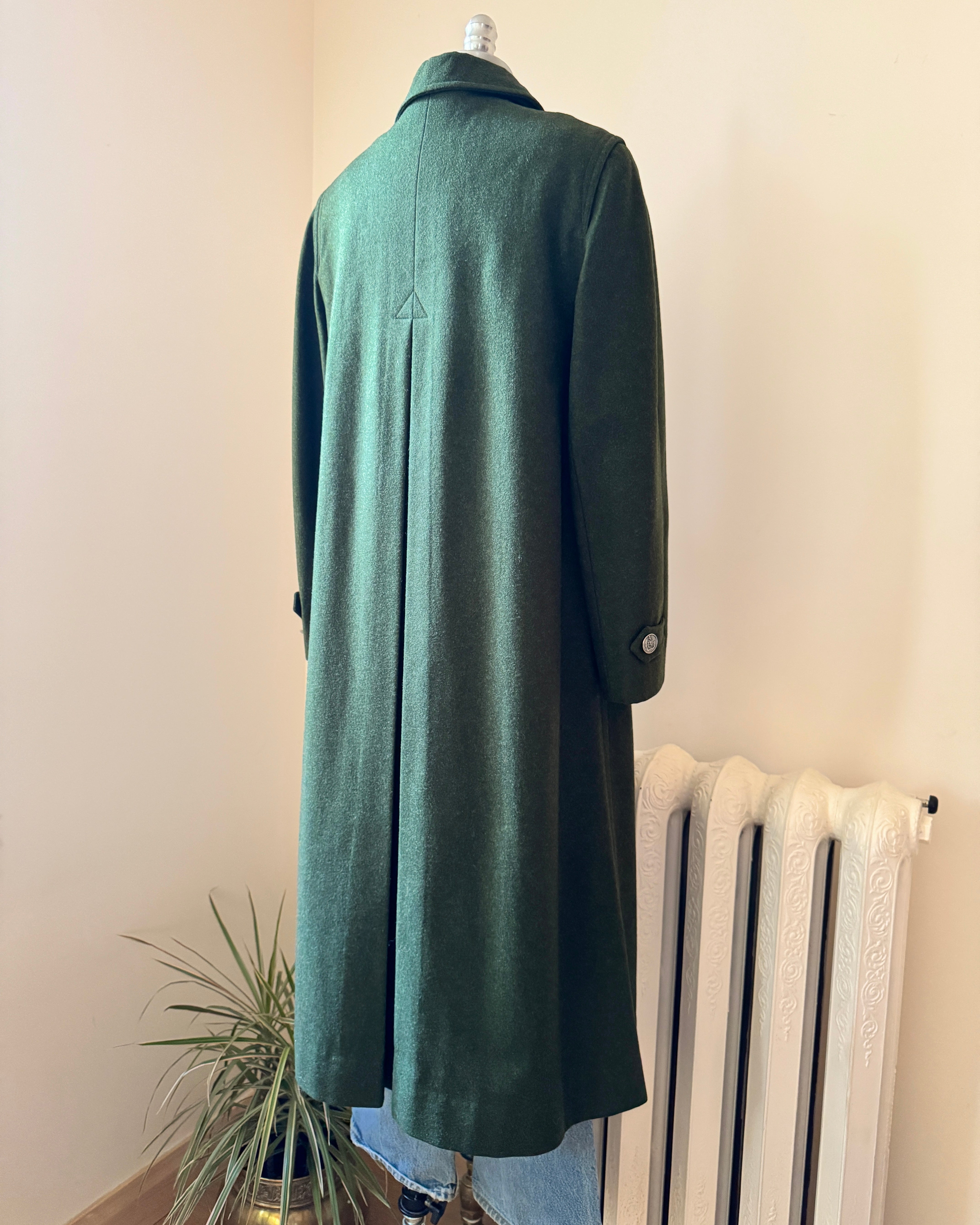 Vintage Trachten Tostmann Wool Forest Green Felted Coat by Wearer Innsbruck Tirol Traditional Clothing Made in Austria Size 40