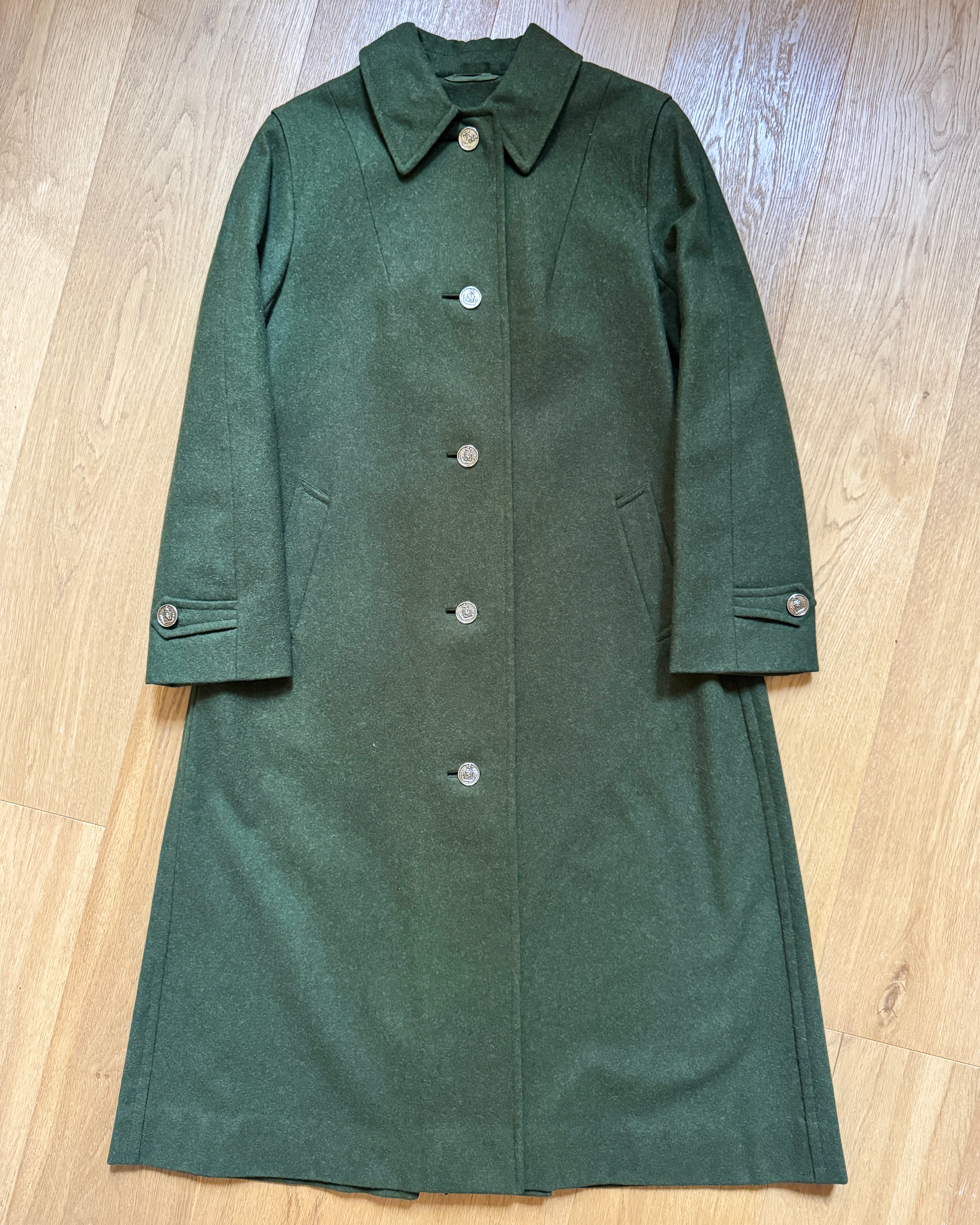 Vintage Trachten Tostmann Wool Forest Green Felted Coat by Wearer Innsbruck Tirol Traditional Clothing Made in Austria Size 40