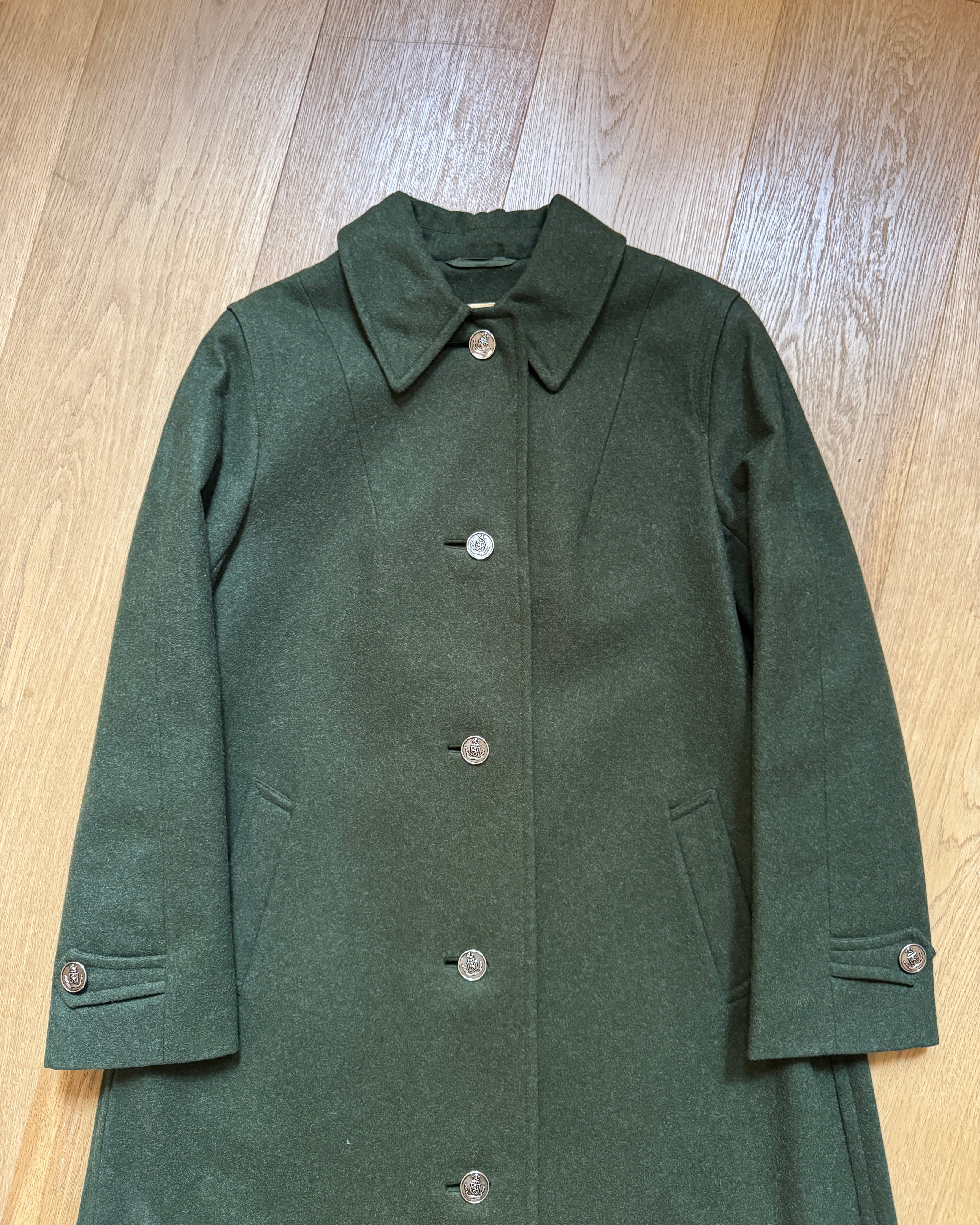 Vintage Trachten Tostmann Wool Forest Green Felted Coat by Wearer Innsbruck Tirol Traditional Clothing Made in Austria Size 40