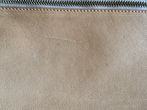 Vintage 1990s Bottega Veneta Mens Women's Natural Tan Leather Wrislet Clutch Organizer Made in Italy