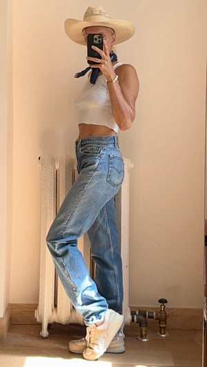 Vintage 1980s Levis 501 Button Fly Medium Wash Jeans size 30 Made in USA