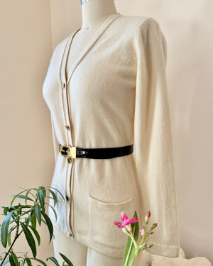 Vintage 1970s GUCCI Reversible Black Patent or Leather Belt With Loco Gold Tone Buckle Made in Italy
