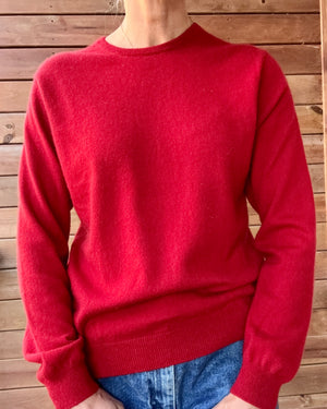 Vintage BRAEMAR Red Cashmere Crew Neck Sweater M