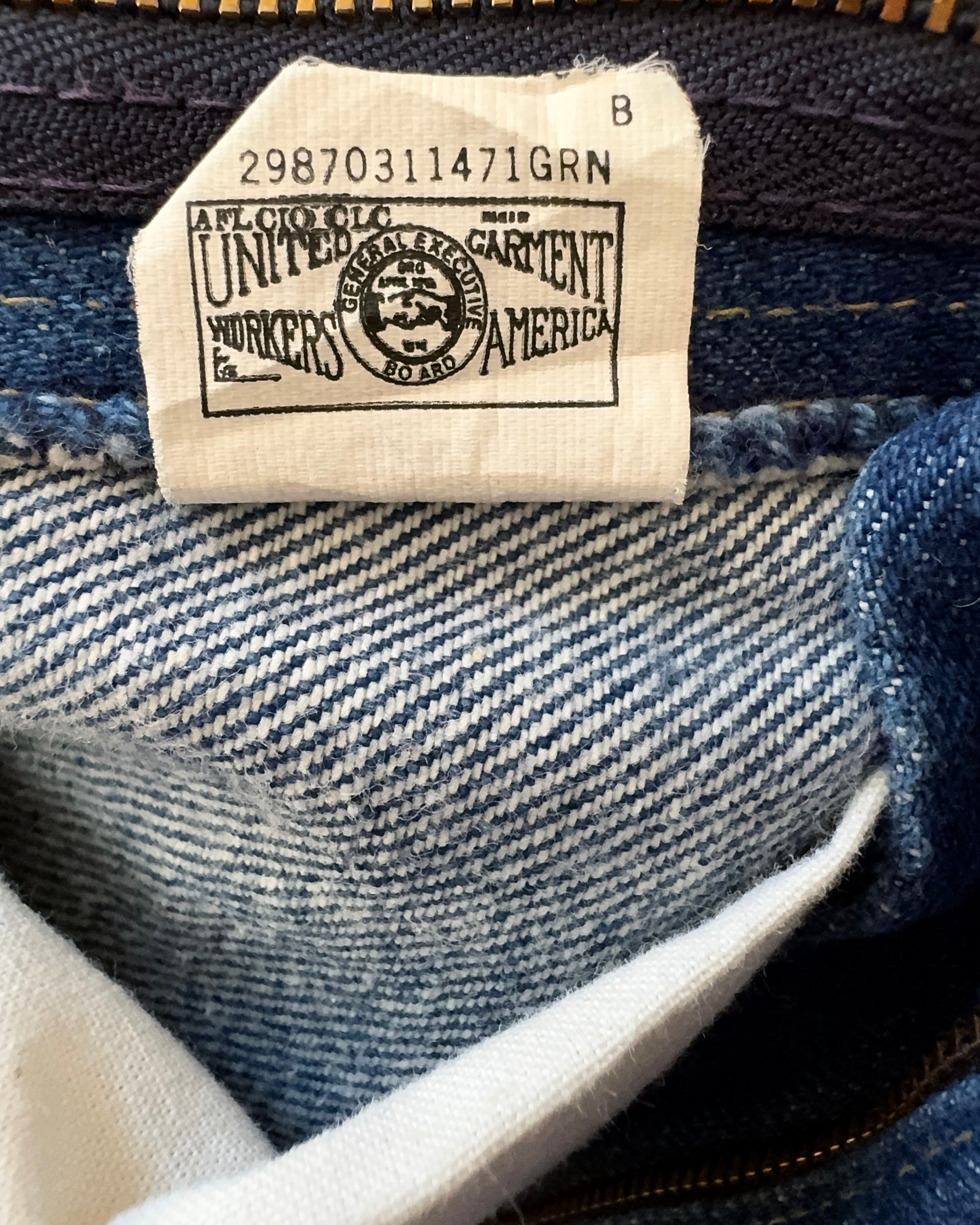 Vintage 70s 80s Lee Riders High Waist Straight Leg Dark Medium Wash Size 29 to 30 Union Made in USA