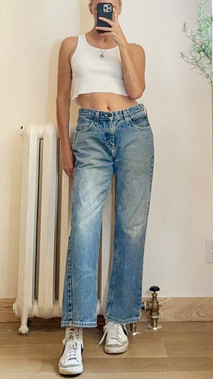 Vintage Light Wash Flame Resistant Carhartt Work Jeans size 32