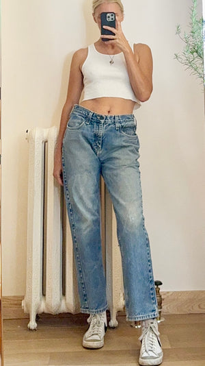 Vintage Light Wash Flame Resistant Carhartt Work Jeans size 32