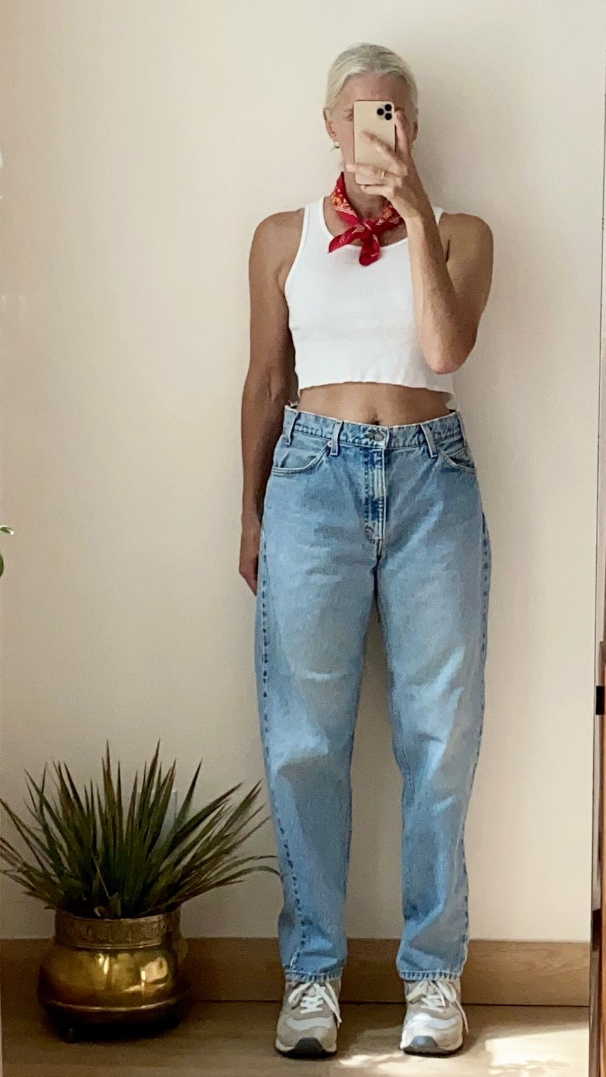 Vintage 1990s Levis 505 Orange Tab Relaxed Fit Light Wash Jeans 32