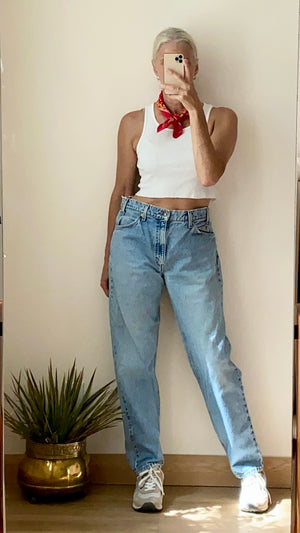 Vintage 1990s Levis 505 Orange Tab Relaxed Fit Light Wash Jeans 32