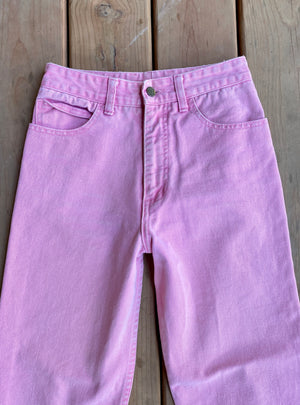 Vintage 1980s Pink Georges Marciano Guess Jeans with Ankle Zippers size 26 Made in USA