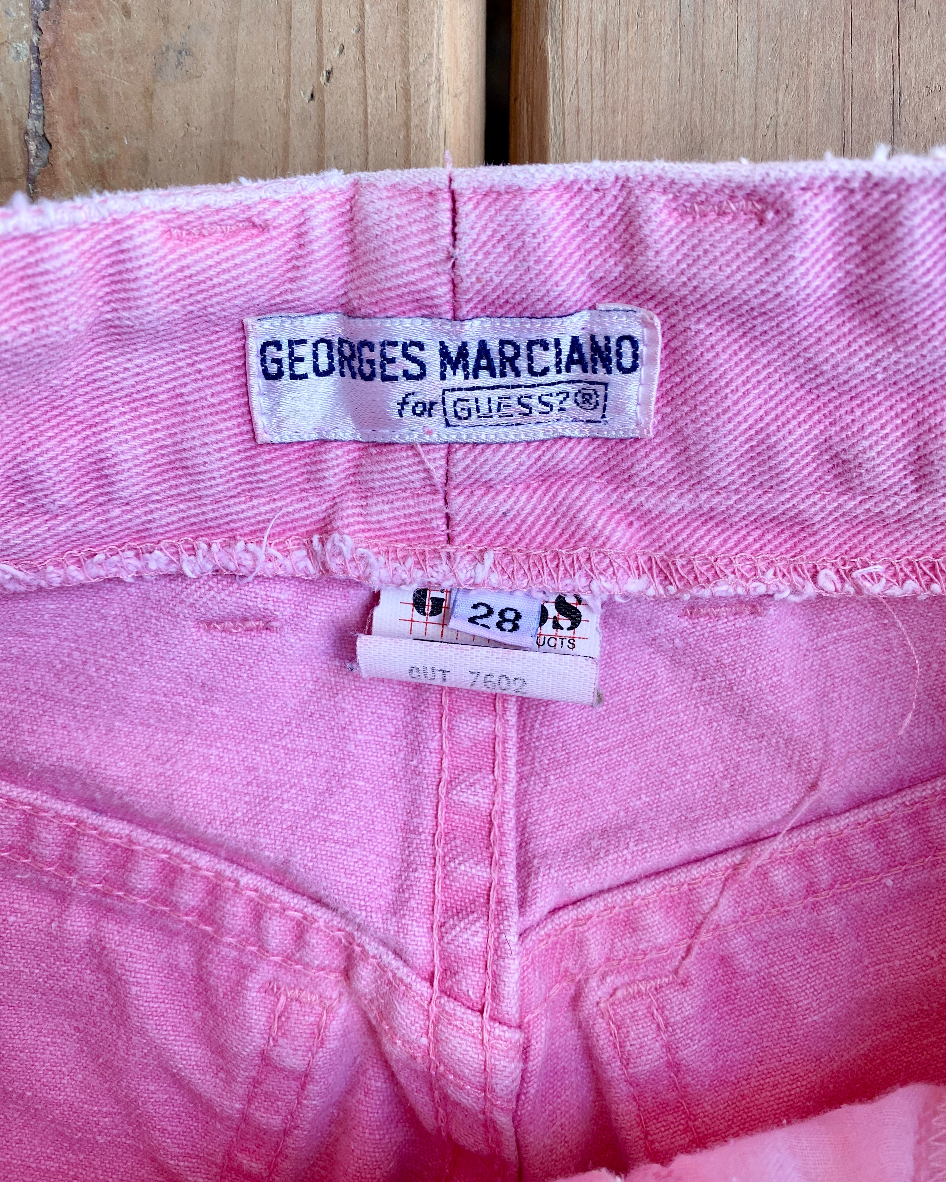 Vintage 1980s Pink Georges Marciano Guess Jeans with Ankle Zippers size 26 Made in USA