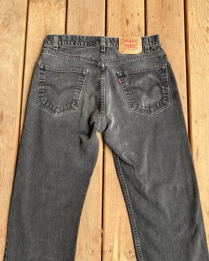 Vintage 1990s Levis 505 Black Wash Distressed Jeans 33 Waist
