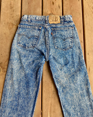 Vintage 1980s Levis 505 Orange Tab Blue Acid Wash Jeans 28 Made in USA