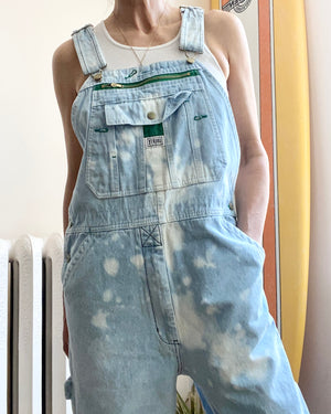 Vintage Y2K Liberty Bleached Denim Carpenter Overalls Light Wash Size M or 34