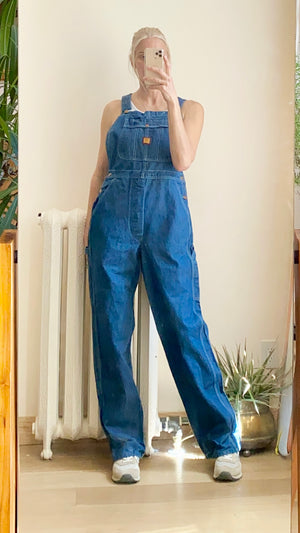 Vintage 1990s BIG BEN  by Wrangler Blue Denim Carpenter Bib Overalls Medium Wash Size M