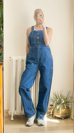 Vintage 1990s BIG BEN  by Wrangler Blue Denim Carpenter Bib Overalls Medium Wash Size M