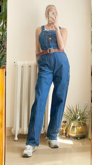 Vintage 1990s BIG BEN  by Wrangler Blue Denim Carpenter Bib Overalls Medium Wash Size M