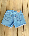 Vintage 1990s Levis 505 Light Wash Cutoffs Denim Jean Shorts 32