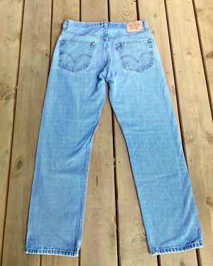Vintage 1990s Levis 505 Regular Fit Light Wash Jeans size 33