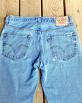 Vintage 1990s Levis 505 Regular Fit Light Wash Jeans size 33