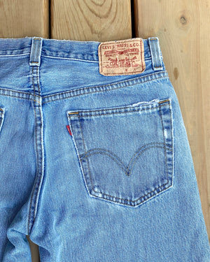 Vintage 1990s Levis 505 Regular Fit Light Wash Jeans size 33