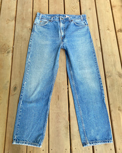Vintage 1980s Orange Tab Levis 505 Medium Wash Jeans size 36