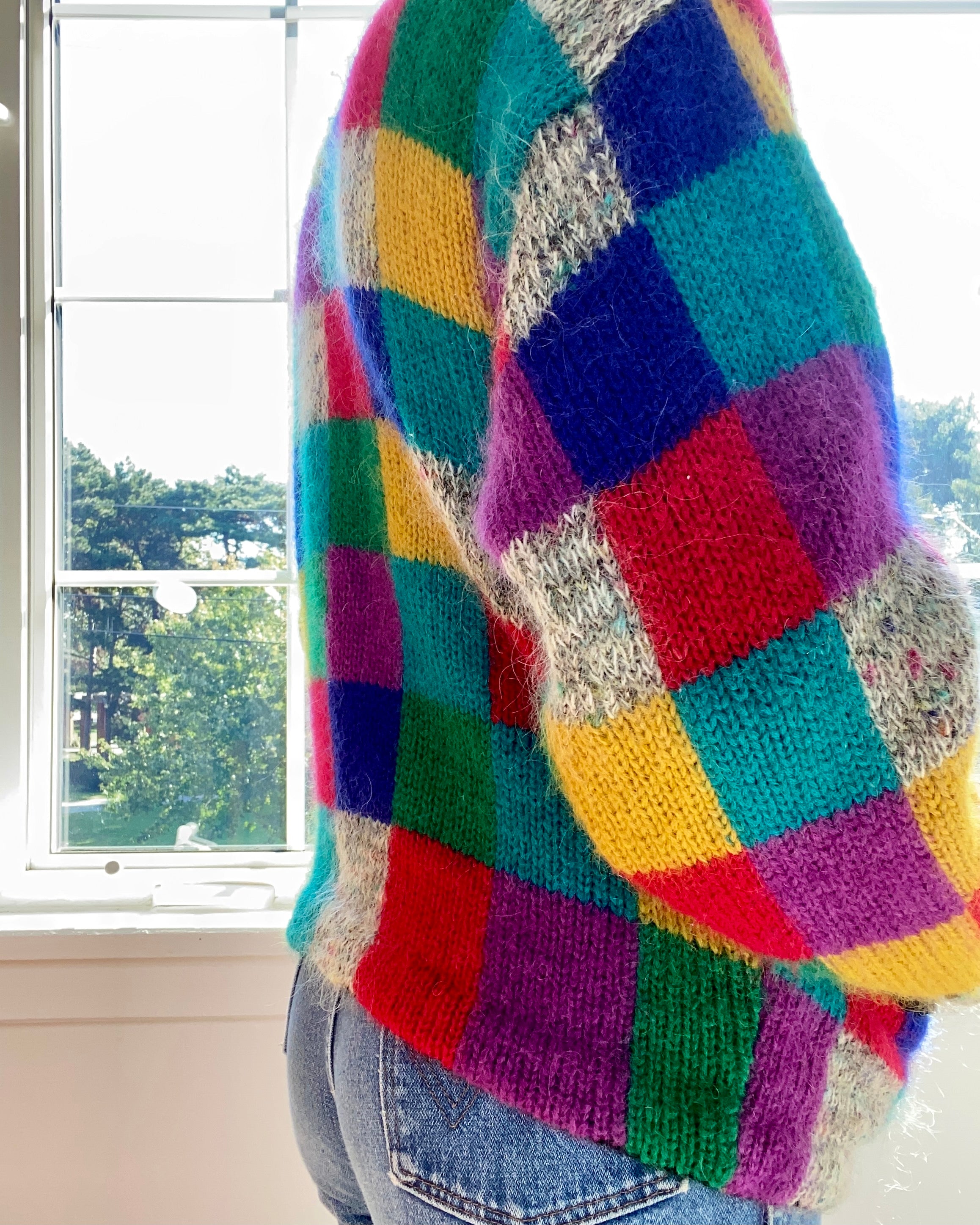 VINTAGE Checkered  Multi Color Cardigan