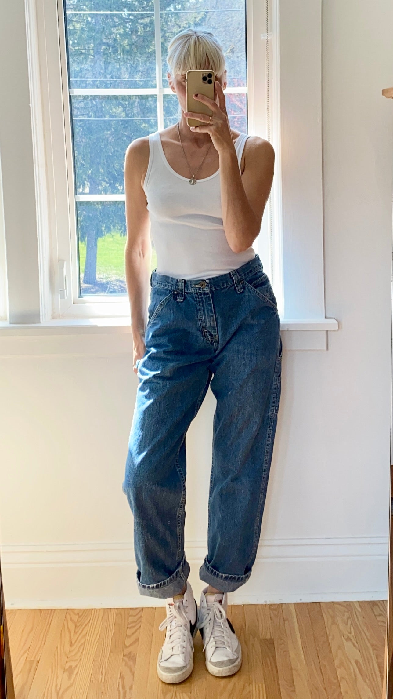 Vintage LEES Denim Carpenters Medium Wash size 31