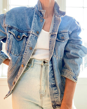 Vintage 1980s Levis Jean Jacket light wash
