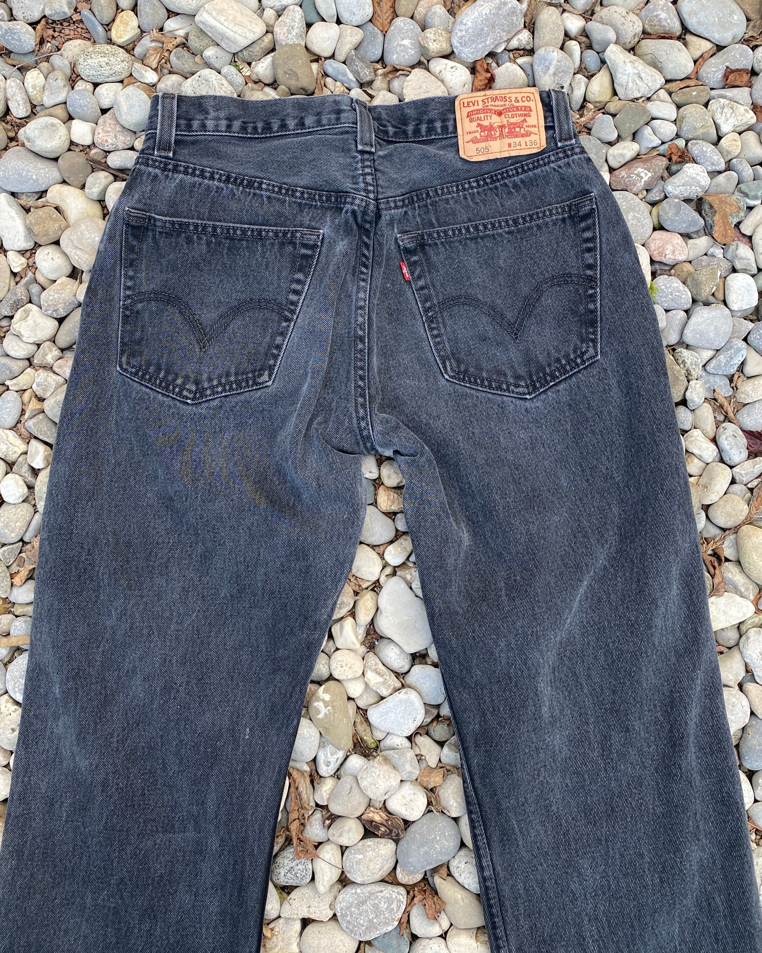 Vintage Levis 505 Black Wash Jeans size 32
