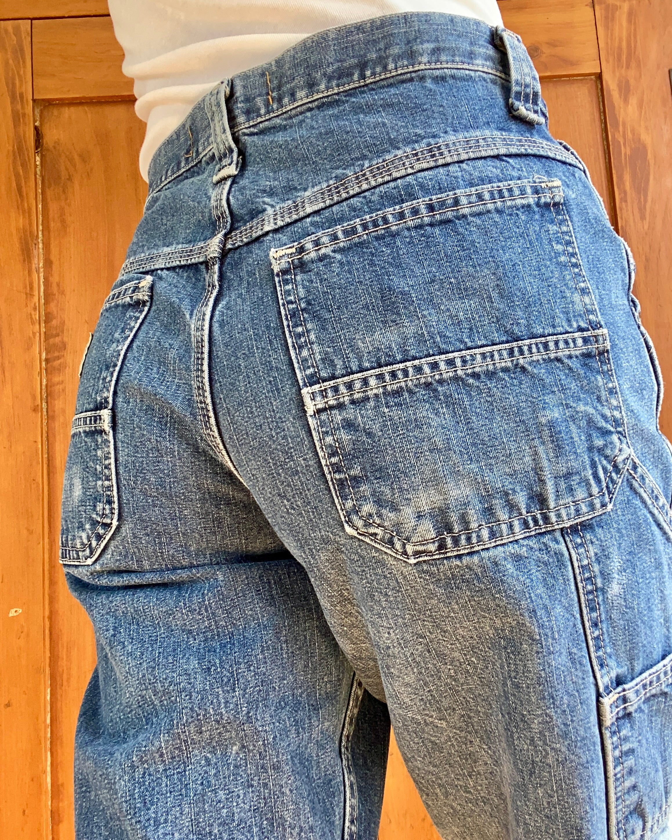 Vintage LEES Denim Carpenters Medium Wash size 31
