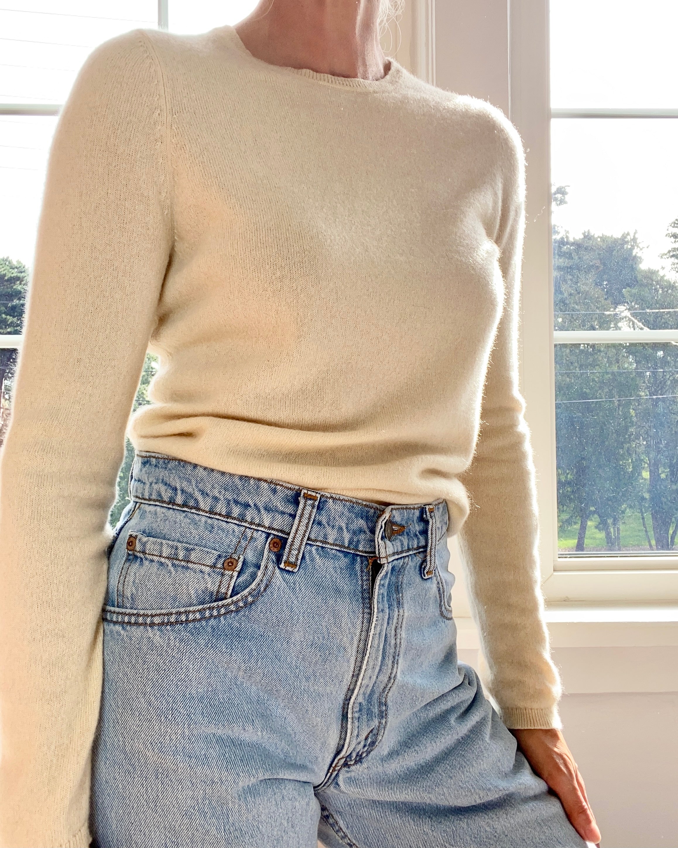Cashmere Cream Crew Neck