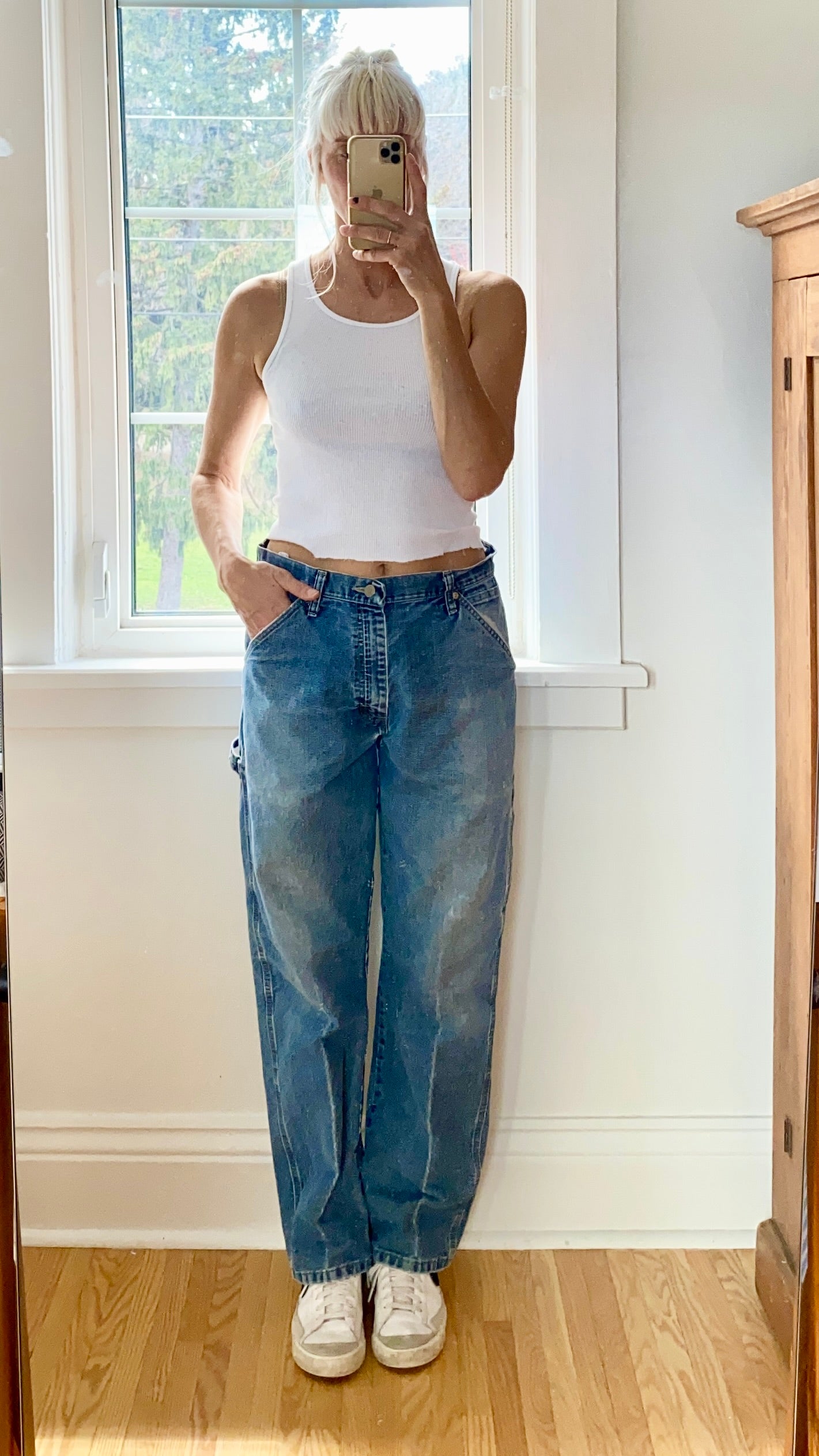 Vintage Wranglers Denim Carpenters Distressed Wash size 32